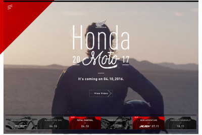 ホンダ、大型二輪車のサイトを開設---個々のバイクに短編ドラマ 画像