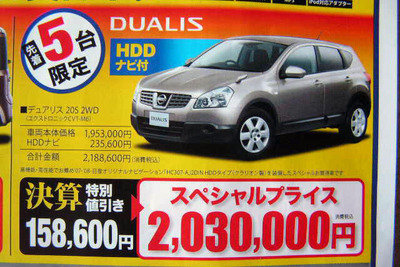 【明日の値引き情報】秋の行楽SUV＆RV、25万円以上のOFF 画像