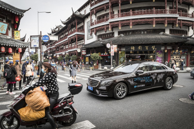 メルセデスの自動運転車世界ツアー、上海でテスト開始…中国独自の交通状況に対応 画像