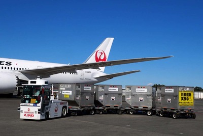 空港貨物車の牽引が自動走行に---成田で実証実験 画像