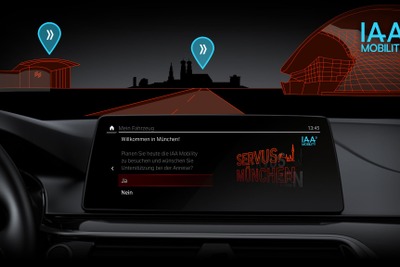 BMW、IAAモビリティ2021会場へ道案内…専用車載アプリを開発 画像