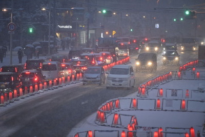関東地方で積雪予報、不要不急の運転は控えて---高速道路各社が呼びかけ 画像