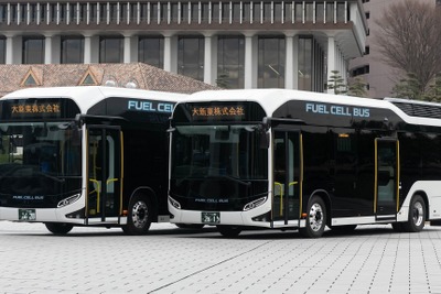 従業員送迎バスやスクールバスに国内初の燃料電池バスを導入…シダックスグループが都内で運行開始 画像