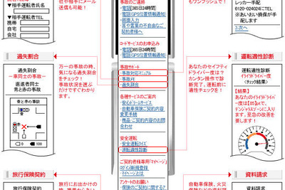 あいおい損保、ドコモ向け公式サイト開設 画像