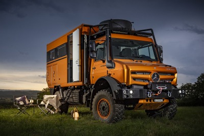 メルセデスベンツの万能車『ウニモグ』がキャンピングカーに! 数日間の自給自足が可能 画像