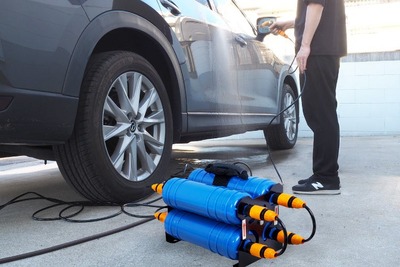 洗車で「水シミZERO」、水道に取り付けるだけで純水を生成…サンコーが発売 画像