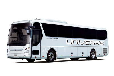 ヒュンダイ ユニバース、輸入大型バスで初めてポスト新長期規制に適合 画像
