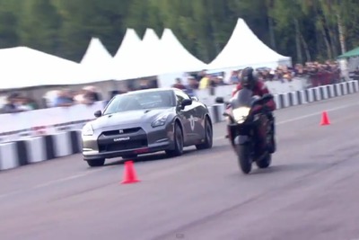 日産 GT-R、スズキ ハヤブサ と加速競争［動画］ 画像