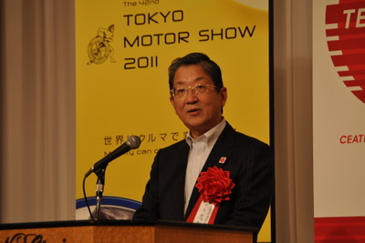 【CEATEC 11】自工会志賀会長、東京モータショーのPR 画像
