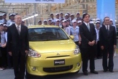 三菱自動車、タイで ミラージュ のラインオフ式を開催 画像