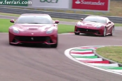 フェラーリ F12 ベルリネッタ、アロンソとマッサが熱いバトル［動画］ 画像