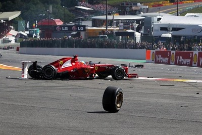 【F1 ベルギーGP】優勝のバトン「そこら中にマシンが散乱していた」 画像