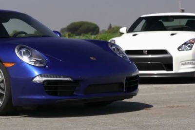 日産 GT-R 対 ポルシェ 911 カレラS…比較テスト［動画］ 画像