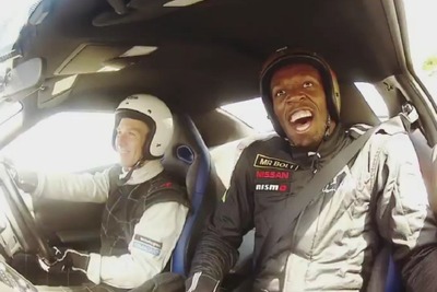 世界最速のボルト選手…日産 GT-R の限界走行に大興奮［動画］ 画像