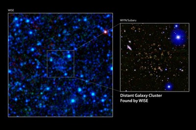 77億光年の銀河集団を発見 画像