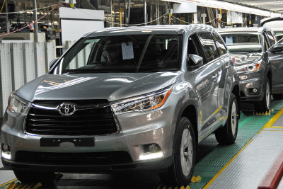 トヨタ、新型 ハイランダー 生産開始…米インディアナ工場 画像