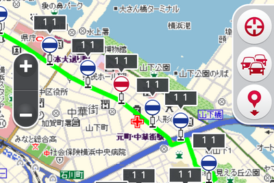 スマホ向けMapFan、対応バス路線に神奈川中央交通の153路線を追加 画像