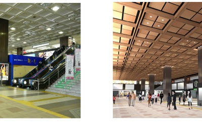 仙台駅の吹抜けコンコース、改修工事に着手 画像