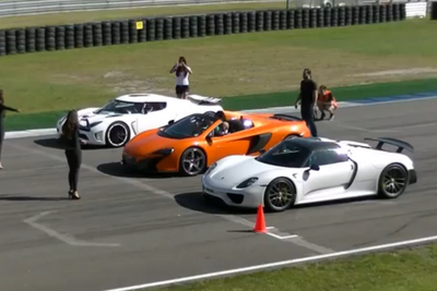 918スパイダー、650S、アゲーラ…3台のスーパーカーが加速競争［動画］ 画像