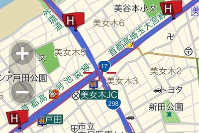 iOS向け地図ナビアプリ MapFan＋、オービス通知機能を追加 画像