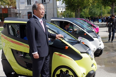 【トヨタ i-ROAD グルノーブル実証実験】内山田会長「超小型EVシェアリングは新たな成長分野」 画像