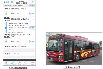 ナビタイム、対応バス路線に庄内交通 加越能バス 京成トランジットバスを追加 画像