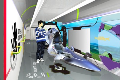 山陽新幹線の500系「エヴァ」、車内に実物大コックピット設置 画像
