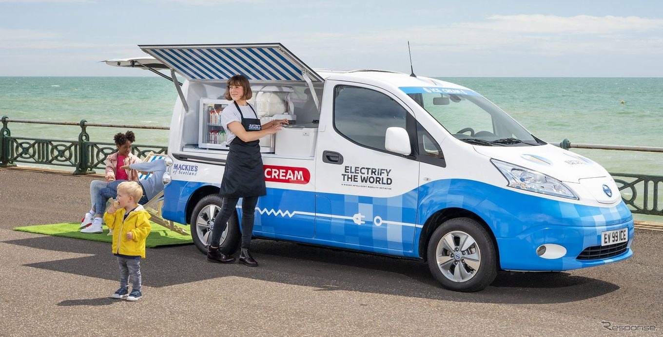 日産 e-NV200 のアイスクリームバンコンセプト