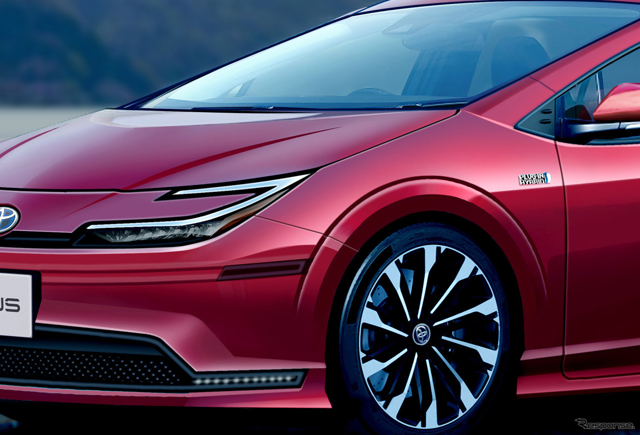 スポーツカー風デザインを採用するトヨタ『プリウス』新型は年内発表か？画像は予想CG