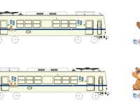 叡山電鉄と「有頂天家族」コラボで新ラッピング車…「本物だけど偽電車」も再登場 画像