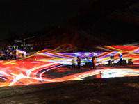 谷川岳ロープウェイでナイトクルーズ、夜の天神平で雪上アートと星空を［フォトレポート］ 画像