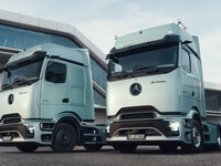 メルセデスベンツ、未来的デザインの大型トラック発表…『アクトロスL』新型 画像