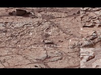 キュリオシティのドリル作業のデビューに選定された岩板パッチ 画像