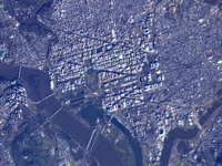 国際宇宙ステーションから撮影したワシントンD.C.の空撮イメージ 画像
