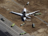 アシアナ航空、墜落事故当時の担当パイロットは長距離飛行トレーニング中 画像