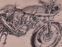 米国メディア注目の日本人アーティスト、名車ドゥカティを箸で描く［動画］ 画像