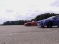 スバル WRX STI 新型、ジャガー Fタイプ と加速競争［動画］ 画像