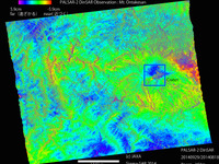 御嶽山、噴火前後で最大9cm変化…JAXA、差分干渉処理した画像を公開 画像
