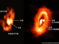 アルマ望遠鏡による観測で「赤ちゃん星」のまわりにガスと塵の渦巻きを発見 画像