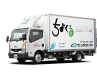 日産、電気トラックを実証運行…千代田区の自転車シェアリング事業で 画像