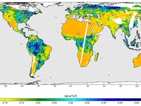 SMAP衛星、土壌水分の分布画像を公開 画像