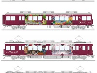 阪急電鉄、神戸線と宝塚線でラッピング列車運行…わたせイラストと手塚キャラ 画像