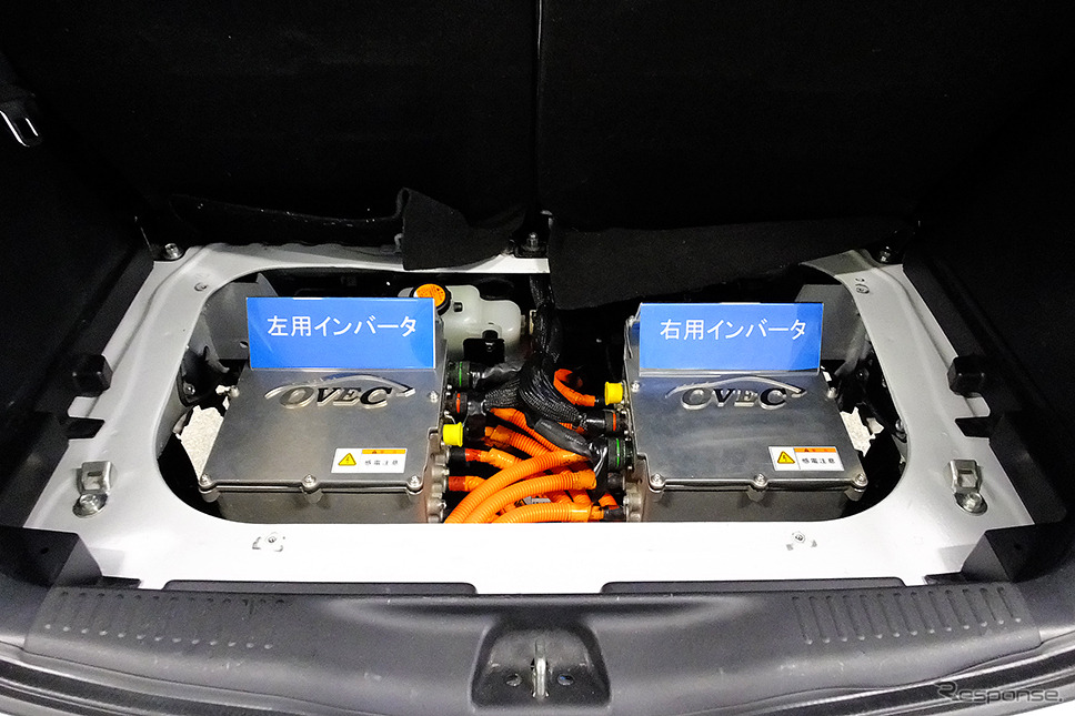 東京・田町の三菱自動車工業本社で公開されたコンバートEV実証実験車「OVEC-TWO」（1月11日）