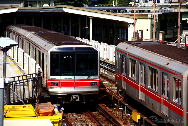 東京メトロの丸ノ内線。2022年度末の稼働を目指して無線式の列車制御システムが導入されることになった。