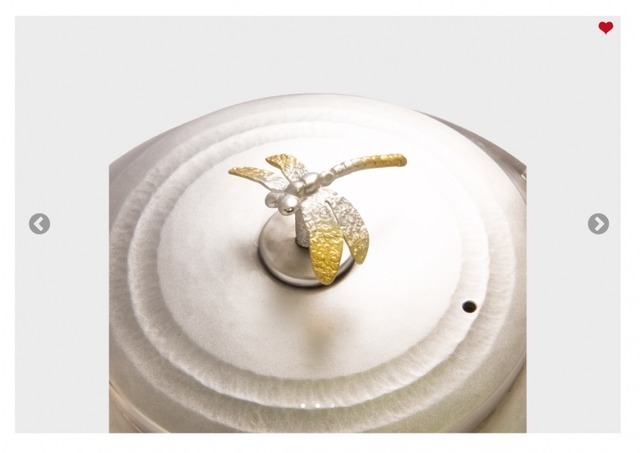 「純銀製螺旋蜻蛉湯沸」の作品写真。掲載する作品写真は高解像度で拡大可能