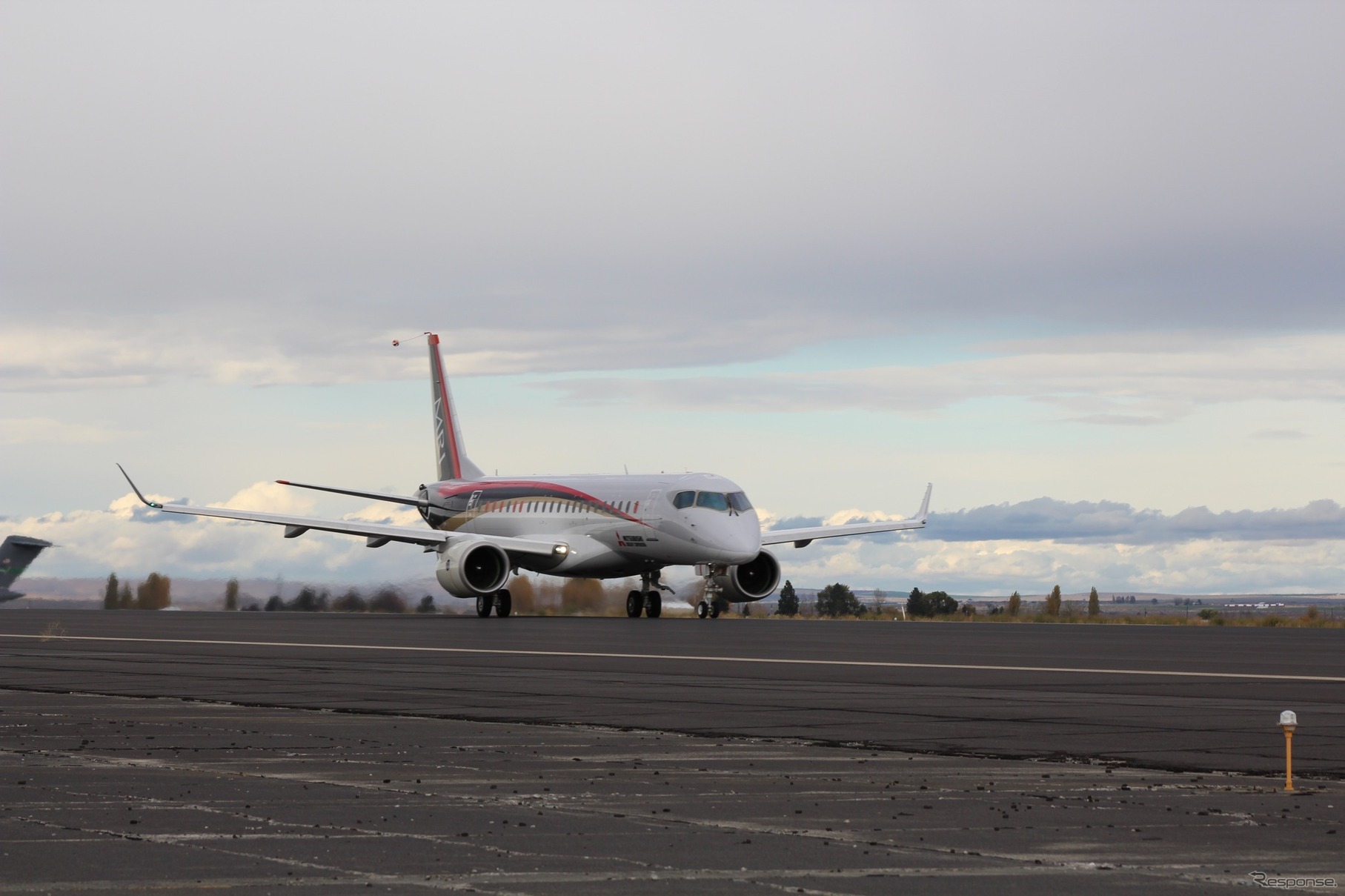 MRJ（グラント・カウンティ空港）　〈写真提供　三菱航空機〉