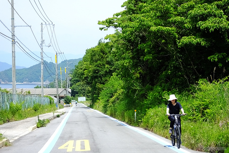 レンタサイクルで江田島の道を走る