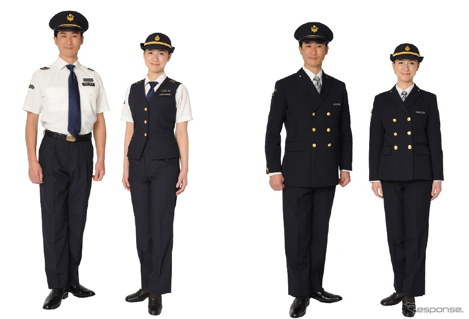 制服の変更は6月に実施される。写真は新幹線乗務員の新制服のイメージ。