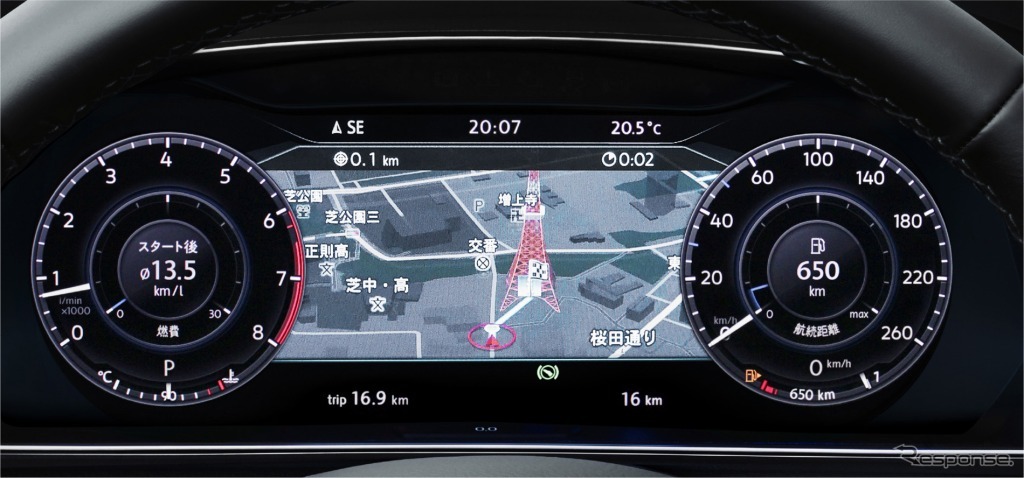VW ゴルフ オールトラック デジタルメータークラスター“Active Info Display”