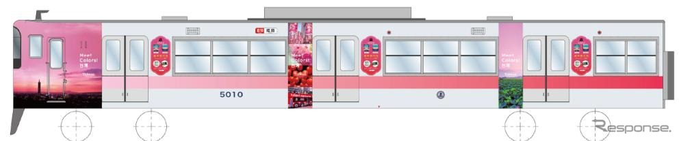 「Meet Colors！ 台湾」号（1号車）のイメージ。6月5日から運行される。